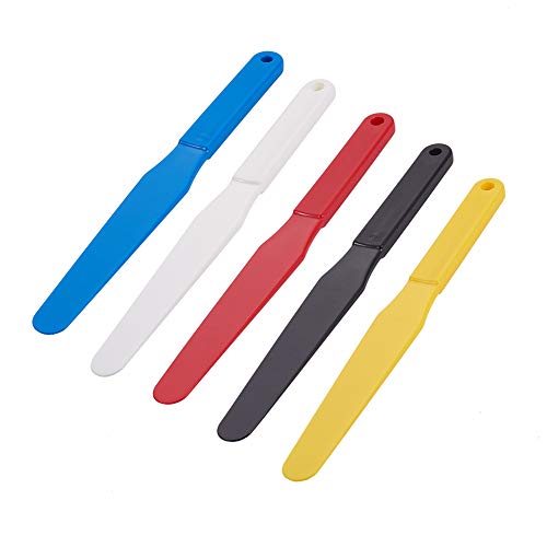 OLYCRAFT 5PCS Espátula para Serigrafía 1.2 espátulas de Plástico de Ancho Cuchara de Tinta Pala para Serigrafía Pala para Serigrafía Pala para Serigrafía Goop Scoop 5 colores para Impresión