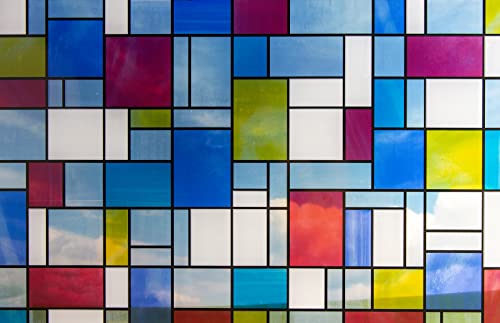 Fablon Mondrian Película para Ventana, Vinilo