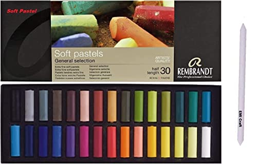 REMBRANT ESPACEBEAUXARTS Desconocido Set de pinturas Rembrandt 30 de media barra, pasteles suaves + ESTOMPE