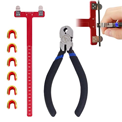 dalian Conjunto de puntos de muesca para cuerda de arco | Conjunto de reglas de pinzas de muesca - Bows String Points Nock Pinzas Set T Forma Bow Square Ruler Punto de muesca Hebillas
