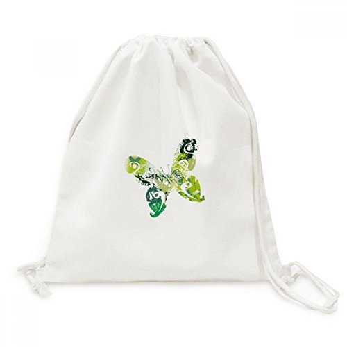 DIYthinker Viajes Pintada Verde de la Mariposa Animales Lienzo morral del Lazo Bolsas de la Compra