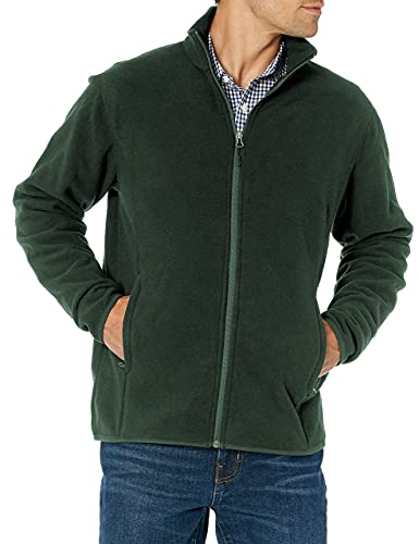 Amazon Essentials Chaqueta de forro polar con cremallera completa (Disponible en Tallas Grandes) Hombre, Verde Bosque, XXL Grande