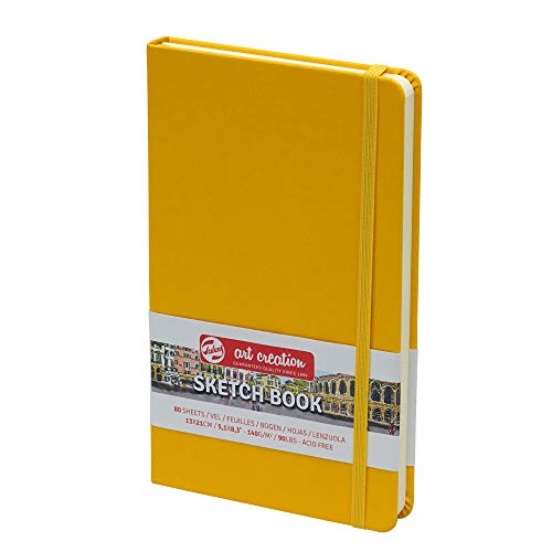 Talens Art Creation - Cuaderno de bocetos (80 hojas, 13 x 21 cm), color amarillo dorado