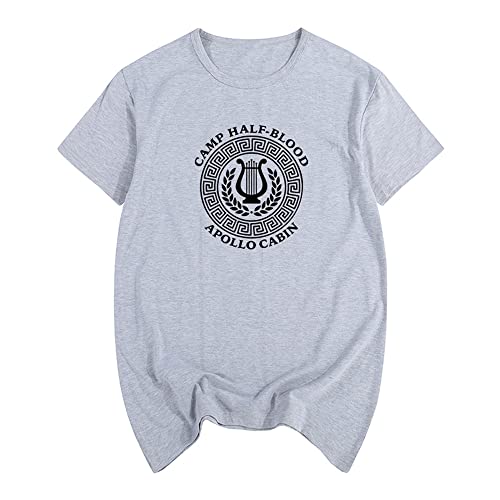 Apollo Camp Half Blood Long Island Sound York Percy Jackson T-Shirt Cotton Men T Shirt tee Tshirt Grey XL