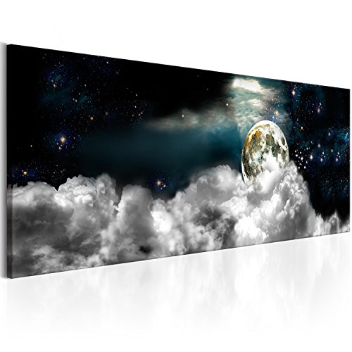 murando Cuadros impresos en lienzo que brillan en la oscuridad 135x45 cm 1 pieza noche y día cuadros de pared pinturas fosforescentes lienzo de tejido no tejido Cielo Nocturno b-C-0189-ag-a
