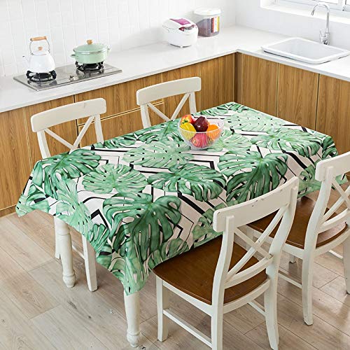 XXDD Mantel con Estampado de Hojas, Mantel Impermeable, Mantel Rectangular para Cena, Mantel a Cuadros, Mantel de café, A3 140x200cm