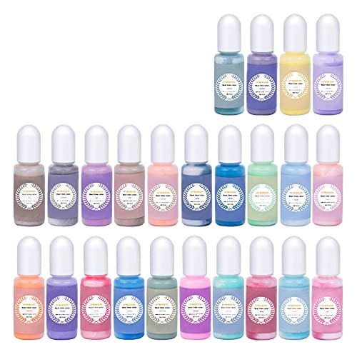 Pigmento de resina epoxi colorante de color real concentrado 24 colores colorante de resina líquida ideal para la placa de Petri resina,resina UV para hacer joyas DIY (10 ml cualquiera)