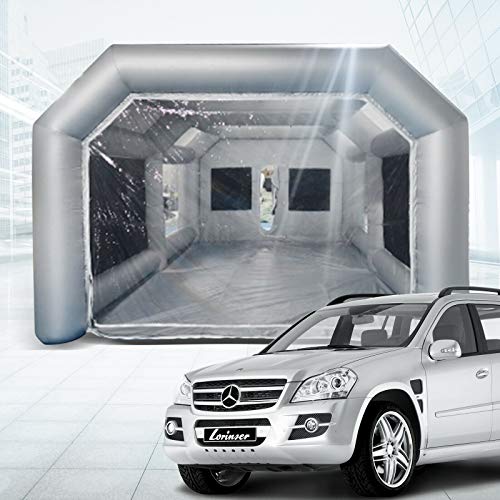 Tienda de campaña hinchable para coche, cabina de pintura, pulverizador, protección para coche, con ventana transparente (26 x 13 x 10 m)