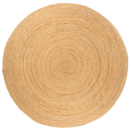 vidaXL Alfombra Redonda Tapete Pasillo Entrada Vestíbulo Galería Estera Salón Dormitorio Interior Oficina Suelo Yute Trenzado 180 cm