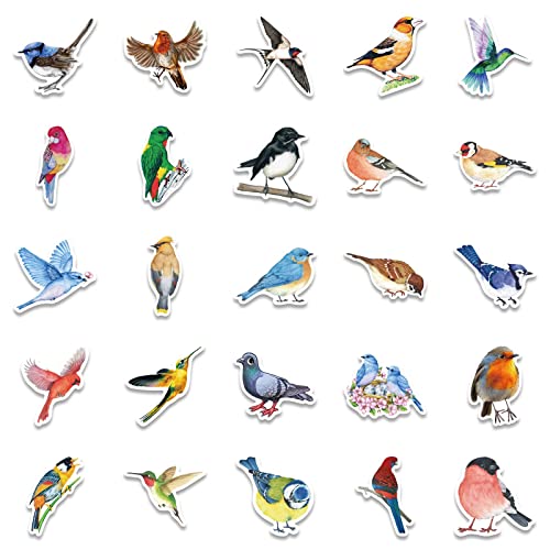 Colorido estilo acuarela pájaro Graffitis pegatinas decorar equipaje cuaderno DIY pegatinas impermeables bolsas de tiro para rifles