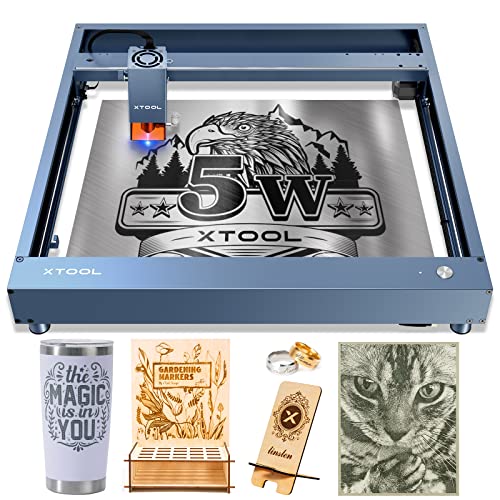 xTool D1 Pro Grabadora Laser - CNC Grabadora y Cortadora Láser, 24000mm/min, 4 Interruptores de Límite, Grabado Láser para Madera, Vidrio, Metal etc (430x400mm)