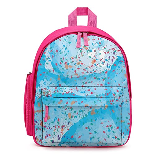 Mochila Informal Estampada para Niños Niñas Mochila Escolar Sencilla Pequeña para Jardín de Infancia Punto de Acuarela