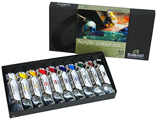 Rembrandt acrílico, set básico 10 tubos