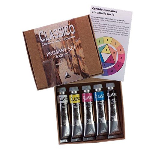 Maimeri Classico Color Óleo Primary Caja 5x20 ml, Colores Primarios