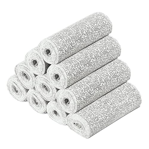 Navaris Vendas de yeso - 10x Venda de escayola para modelado - Vendaje para hacer moldes del cuerpo cara arte creativo - Vendas de 15 x 300 cm- Blanco