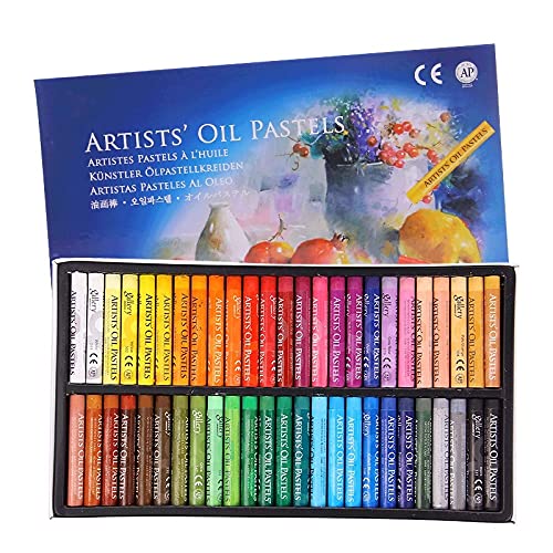 Juego de pintura al óleo Pasteles al óleo, herramientas de arte de crayón suave Set de barras pastel redondo Set de dibujo Pasteles Pintura Sketching para adultos y niños 50 colores