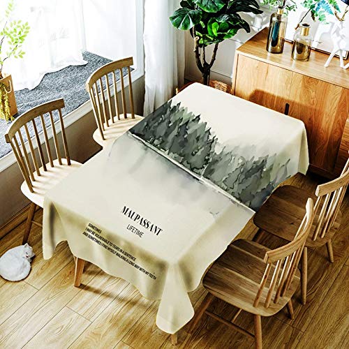 XXDD Mantel Estampado de Plantas Tropicales Tela a Cuadros y patrón de Animales Cubierta de Mantel Impermeable y a Prueba de Polvo A4 135x160cm