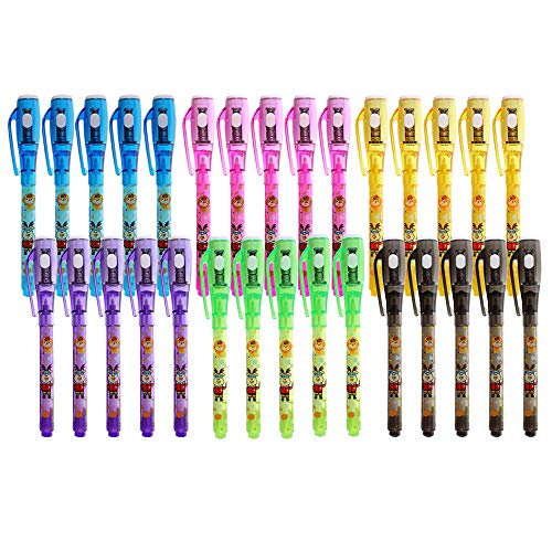 30 Piezas boligrafo de Tinta Invisible Y mágico de luz UV para Mensajes Secretos y Fiestas Noticias Regalos Sencillas mágicas para niños y niñas
