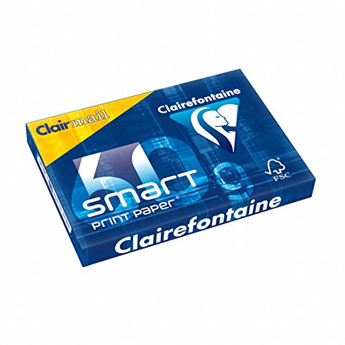 Clairefontaine 1939C - Papel satinado (DIN A3, 60 g, 500 hojas), color blanco