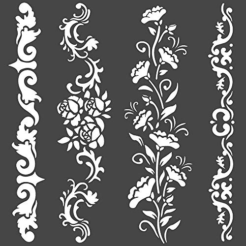STAMPERIA Plantilla de Stencil Borders Princess 18x18cm, Multicolor, talla única