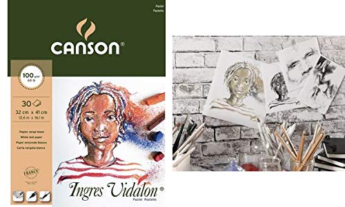 CANSON - CANSON Bloc Papier … Dessin Ingres Vidalon, 240 x 320 mm