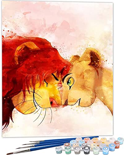 SULISO Pintar por Numeros Adultos Niños,DIY Pintura por Numeros Cuadros para Pintar por Numeros Kit con Pinceles y Pinturas Acrilicos, 40x50cm Lienzos para Pintar Pinturas Decoraciones Hogar Regalos