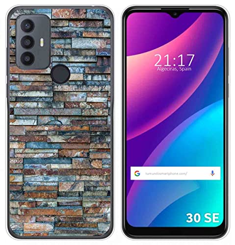Tumundosmartphone Funda Silicona para TCL 30 SE / 30E / 306 diseño Ladrillo 05 Dibujos