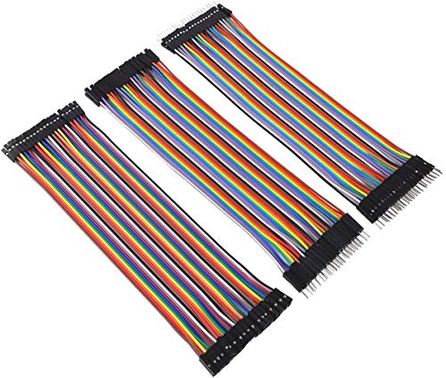 DollaTek 360pcs 30cm macho a hembra/macho a macho/hembra a hembra cable puente línea dupont - 9 filas