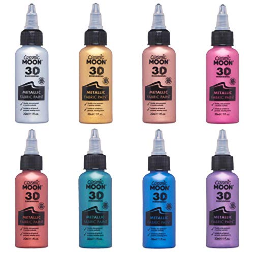 Cosmic Moon – Pintura Metalizada para Telas - 30ml - Set de 8 Colores