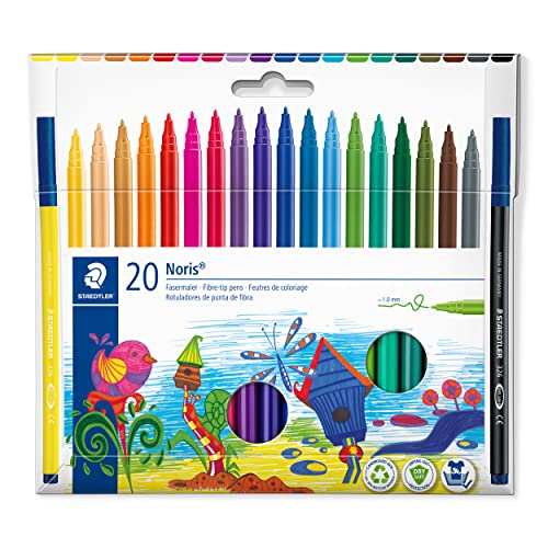 STAEDTLER 326 C20 - Rotulador de fibra (20 unidades), colores surtidos