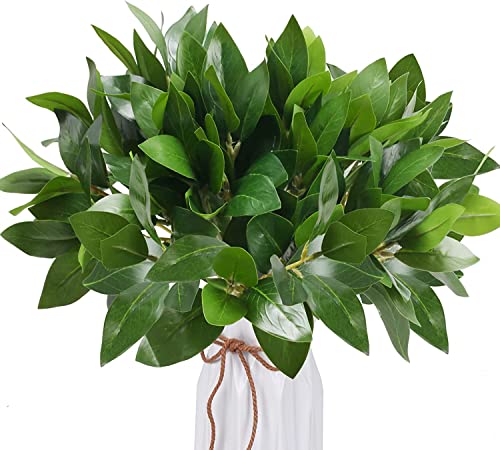GGISUI 6pcs Plantas Artificiales Decoracion Plantas Verdes Arbustos con Hojas Resistente a los Rayos UV Planta Artificial para Balcón Caja Cocina Jardín Baño Hogar Decoración