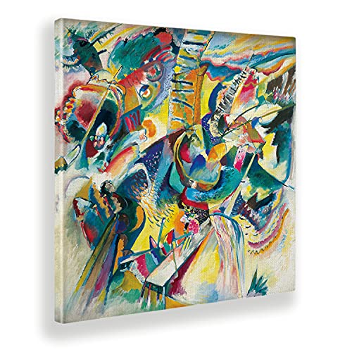 Giallobus - Cuadro - Vassily Kandinsky - Improvisación klamm - Lienzo - 50x50 - Listo para Colgar - Cuadros Modernos para el hogar