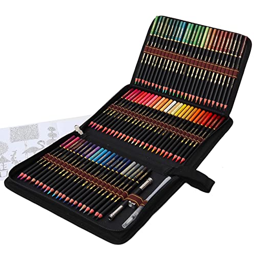 Lapices Acuarelables Profesional, Juego de 72 Lápices de Colores para capas expertas, Mezcla y Sombreado, Perfecto para Libros de Colorear o útiles escolares para Adultos y Niños