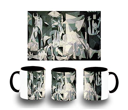 MERCHANDMANIA TAZA NEGRA EL GUERNICA DE PABLO PICASSO color mug