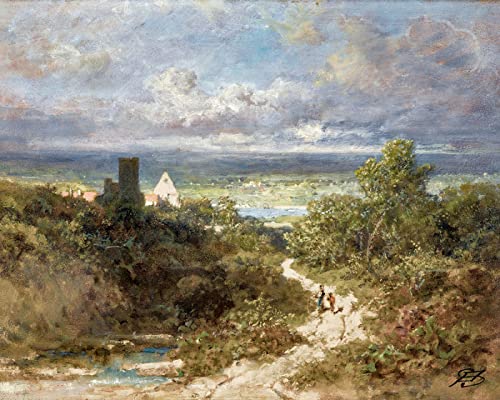 BRIHER DIY Oil Pintar por Numeros, Adultos Principiante, DIY Pintura Al óLeo por NúMero Kit con Pinceles Y Pinturas, DIY Pintura por NúMeros Paisaje De Río 40x50cm(Frameless)