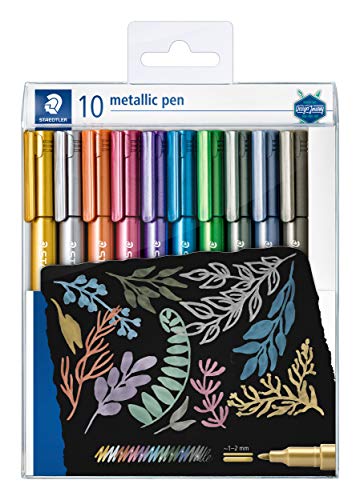 STAEDTLER 8323 TB10 - Estuche con 10 marcadores metálicos, colores surtidos