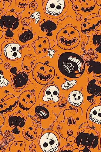 cnmd DIY Pintar por números Patrón de calabaza de calavera de dibujos animados pintar por numeros para adultos y ninos Con pincel y pintura acrílica pintura para adultos50x60cm(Sin marco)
