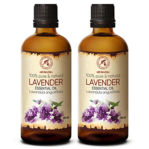Aceite Esencial de Lavanda 200ml - Bulgaria - 100% Puro para Dormir Bien - Belleza - Bienestar - Aromaterapia - Relajación - Aroma de Habitación - Lámpara de Aroma