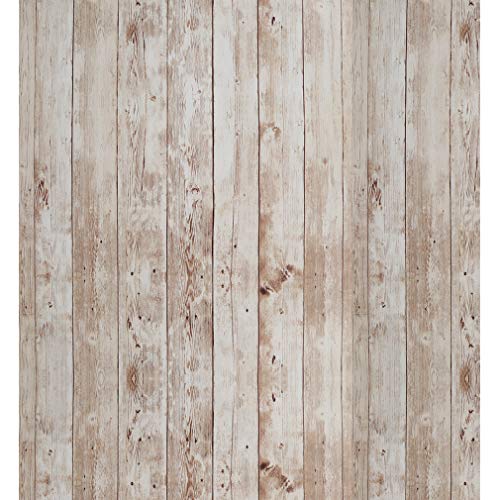 FENTIS Papel de Efecto Madera Papel de Contacto Estilo Antiguo Autoadhesivo Papel de Vinilo Parte Trasera Adhesiva Rollo de Plástico Decorativo Para Pared Muebles Mesas Armarios Puertas 44x500cm