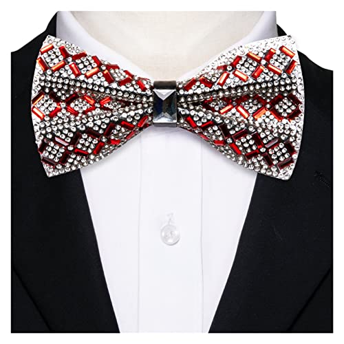 UVERLY Pajaritas con Gemas de Cristal de Diamante Azul de Lujo for Hombre, Accesorios de Fiesta de Boda a la Moda, Corbatas for Banquete, Pajarita for Hombre (Color : LH-1306, Size : 1)