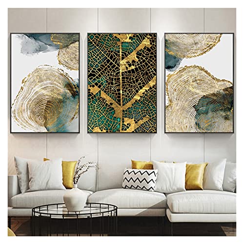 AFSIH SPOR Kit de pintura por números for adultos principiantes, 3 piezas de paisaje de hojas de ginkgo pintado a mano DIY lienzo digital pintura al óleo regalo for niños (sin marco) (Color : E, Siz