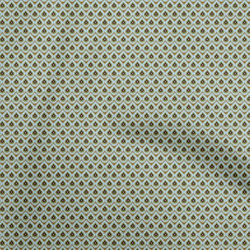 oneOone Viscosa Georgette Azul Gris¡ceo Tela Asi¡tico Ikat Vestir Tela De La Impresin Material De La Tela Por Metros 42 Pulgada De Ancho
