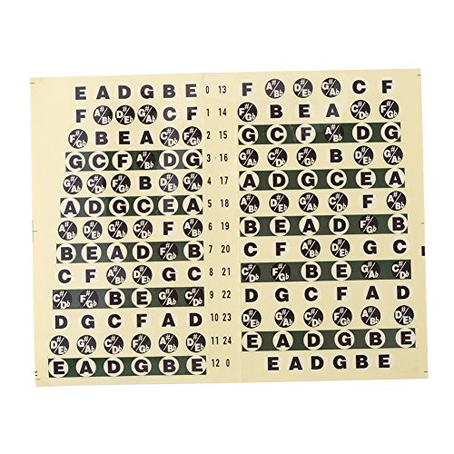 Pegatina de Escala Musical de Guitarra, Etiqueta de Escala Musical, Diapasón de Guitarra, Pegatina de Nota para Música, Guitarra, Principiantes, Entrenadores, Estudiantes