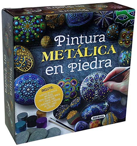 Pintura metálica en piedra (Mandalas en piedra)