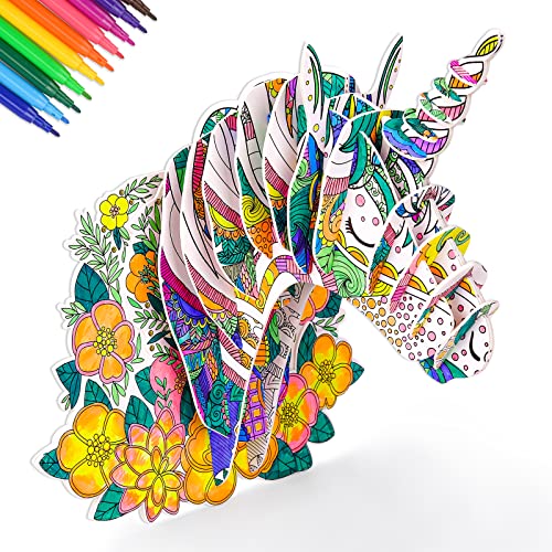 Juguetes Regalo de Niña Niño 6-12 Años, Arte y Manualidades para Niñas 7 8 9 10 11 12 Años Unicornio de Niñas Juego de Regalo 8-12 Años Cumpleaños Regalos de 9 a 12 Años Juegos de Puzzle en 3D Adultos