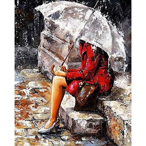 Pintura al óleo por números Pareja DIY Imagen pintada a mano para colorear Imágenes de base cero por números Arte de la pared Decoración para el hogar Regalo único A10 40x50cm