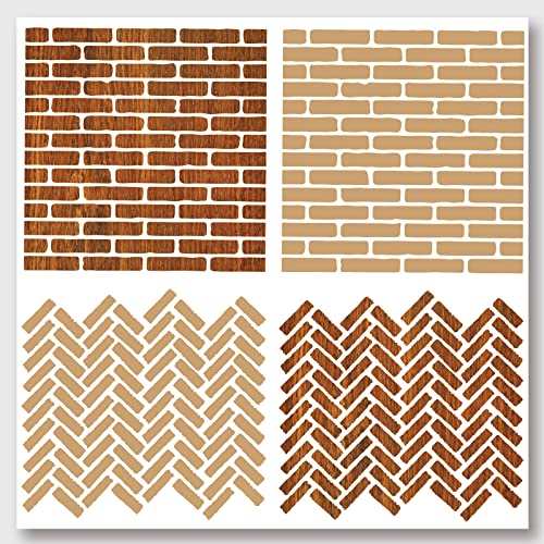 NBEADS 2 Pcs Plantillas para pintar ladrillos, 30×30cm Cielo estrellado, Plantillas reutilizables para pintar sobre madera, tela, papel, paredes, lienzo, suelo, azulejos, etc.