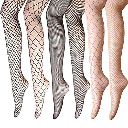 ANDIBEIQI 6 Pares Medias de Rejilla de Red Calcetines de Rejilla para Mujer Fishnet Tights Talla única