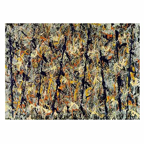 Jackson Pollock 《Polos azules》Lienzo De Deartístico Pared Imagen Para Decoración Del Hogar Recamara Lienzo Impresión Cuadro Decorativo Póster Artístico De(55x77cm 22x30inch)Sin Marco