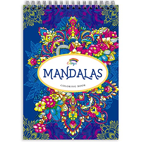 Libros de Mandalas para Colorear para Adultos Colorya - Tamaño A4 - Libro para Pintar Mandala para Adultos - Papel de Primera Calidad, Sin Sangrado Medio, Impresión a una Cara